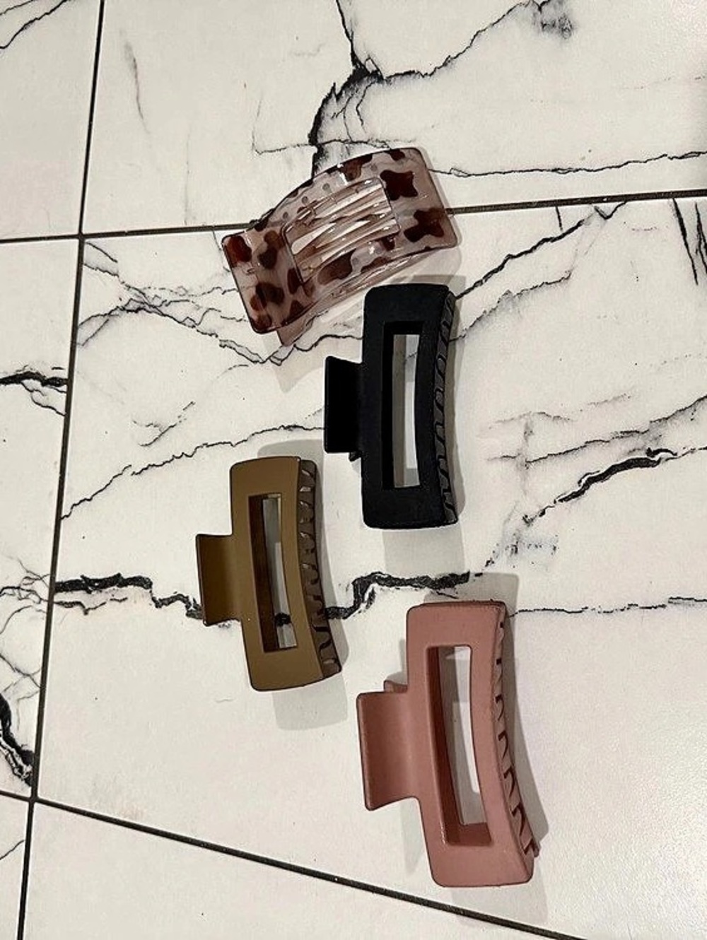 Claw Clip Set in Brown & Black